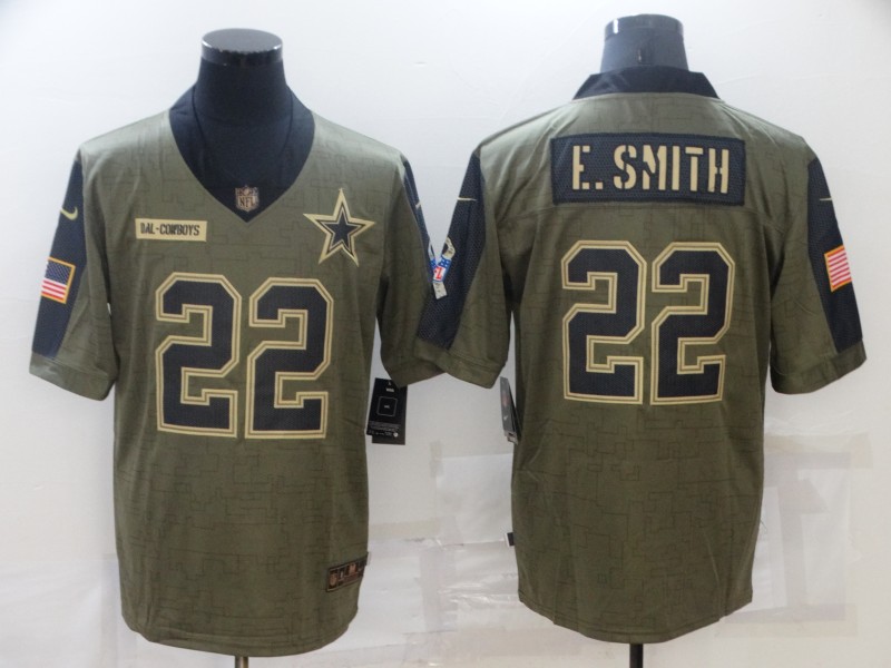 Men's Dallas Cowboys Emmitt Smith #22 Brown Jersey
